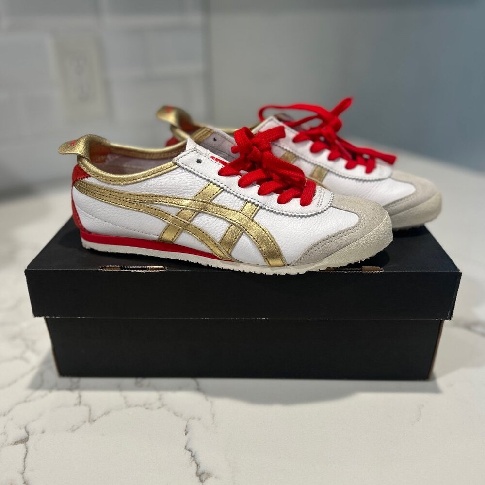 Women's Size 6 - Onitsuka Tiger Mexico Gold/Red - Used Very Good